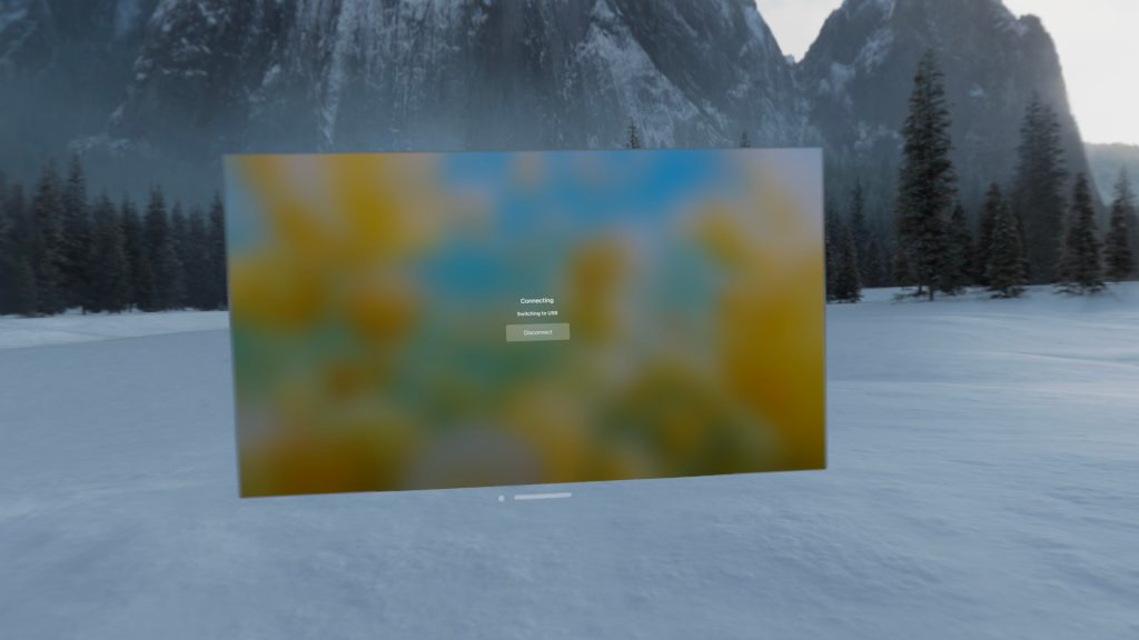 Mac Virtual Display Vision Pro USB connection.