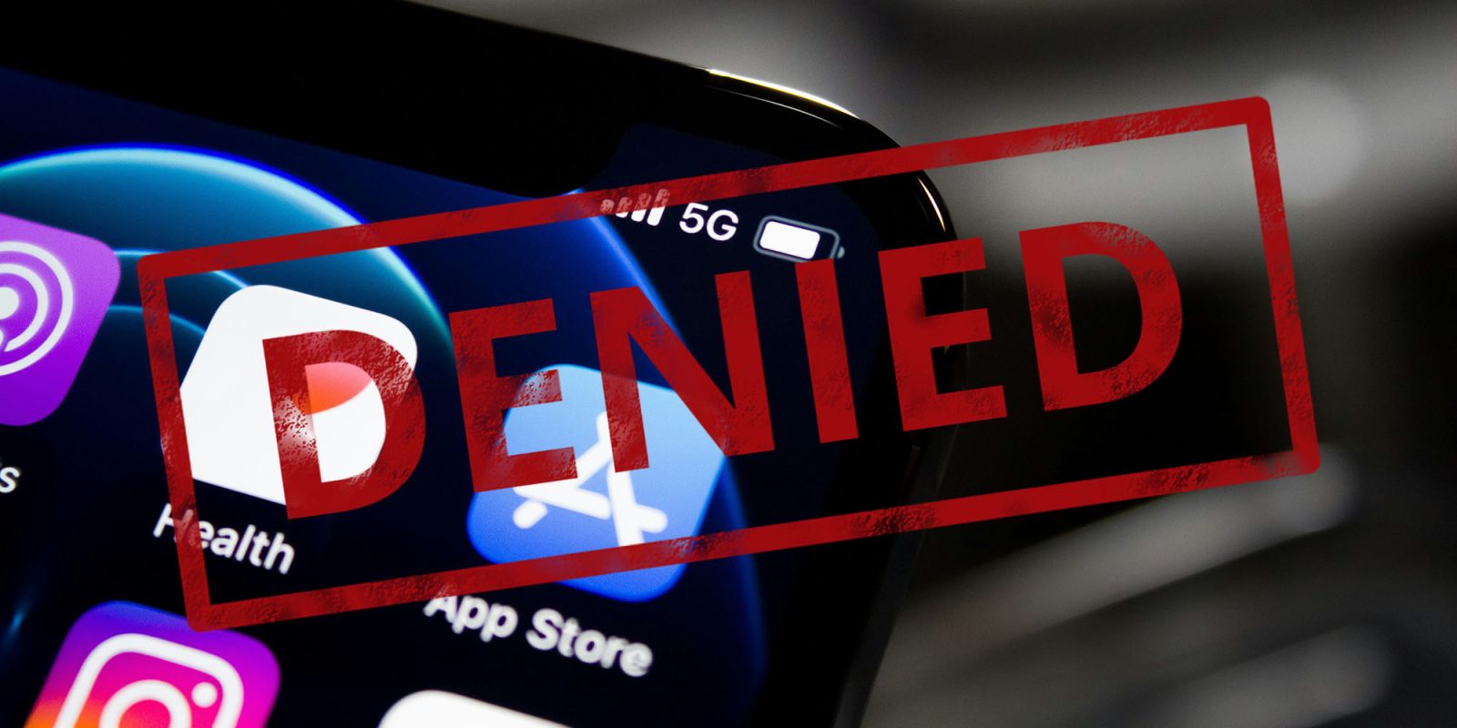 Meta and Microsoft ask EU to reject Apple's new app store terms | 'Denied' stamp over App Store icon