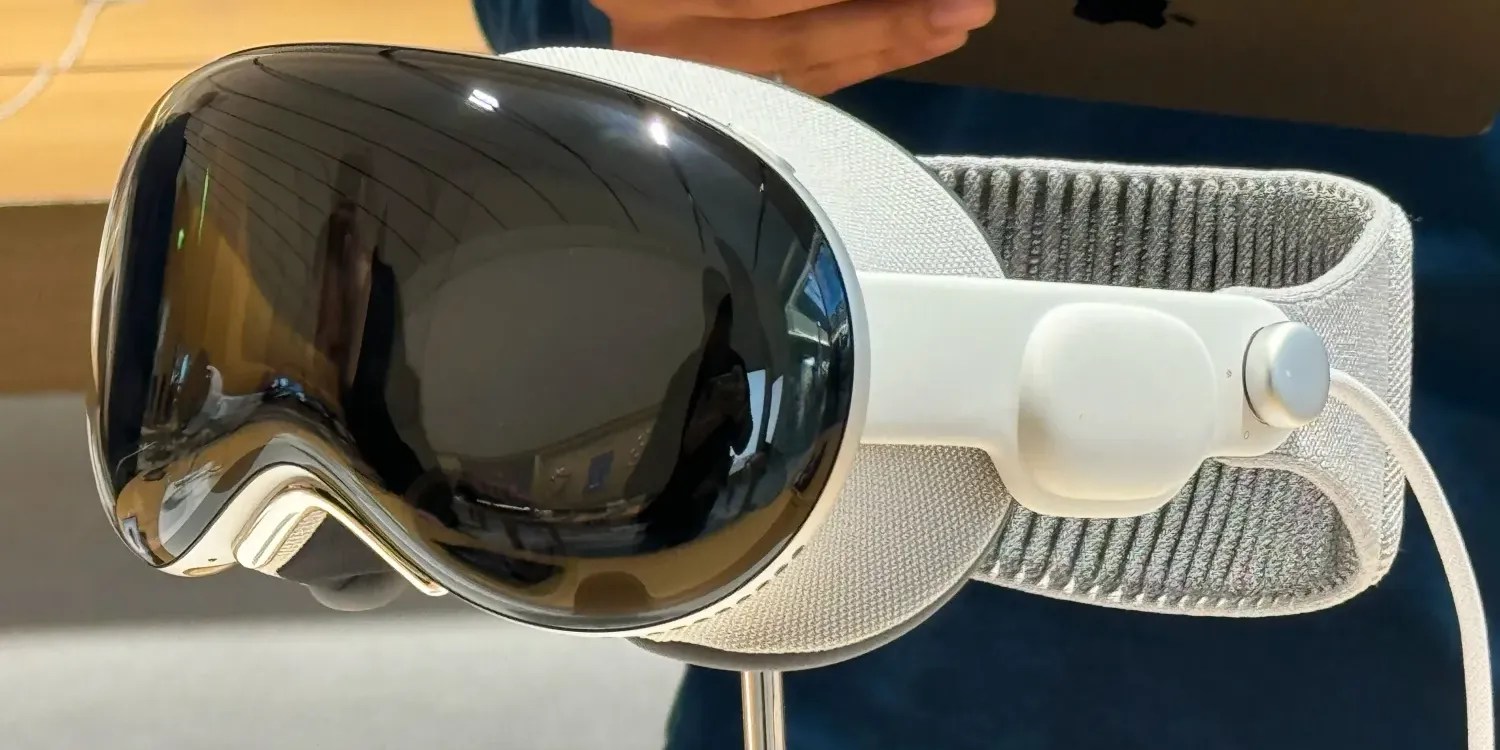 Vision Pro rental | Headset on display stand