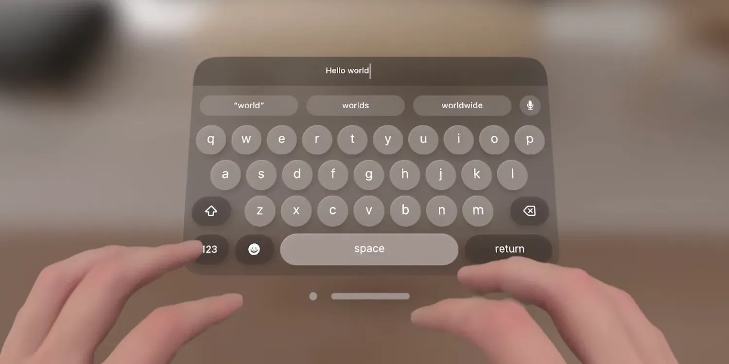 Wearing Vision Pro in public | Using the keyboard