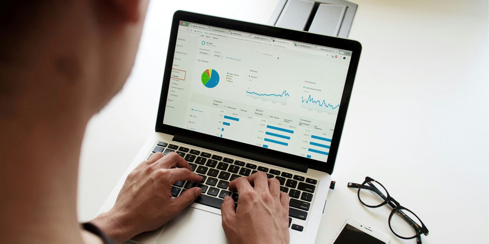 Mobile app revenue | Charts on a MacBook screen