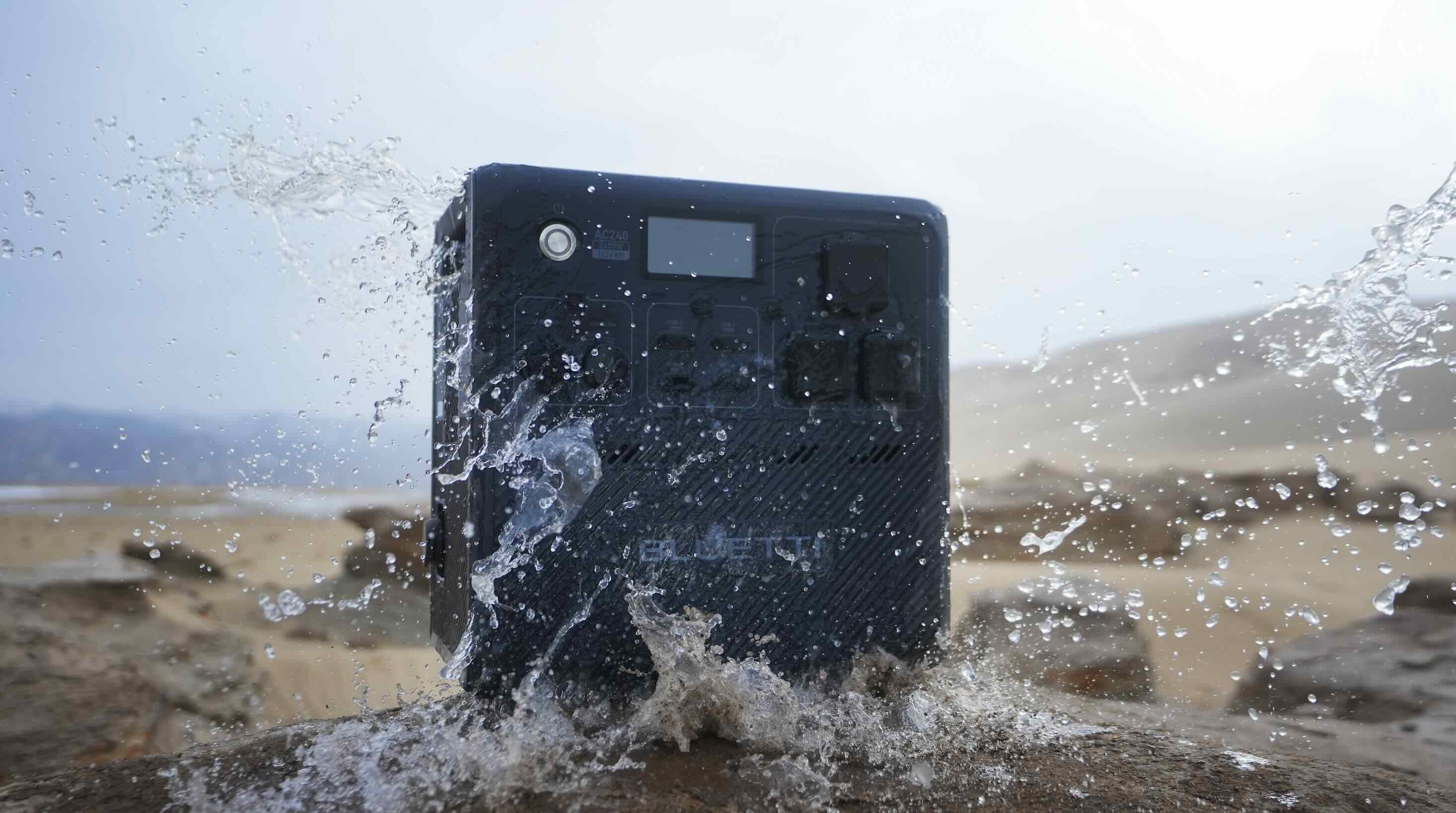 BLUETTI AC240 weatherproof IP65 rating