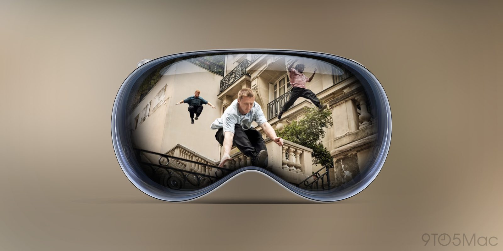 Vision Pro Parkour video
