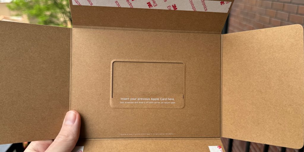 Recycling envelope for old Apple Card