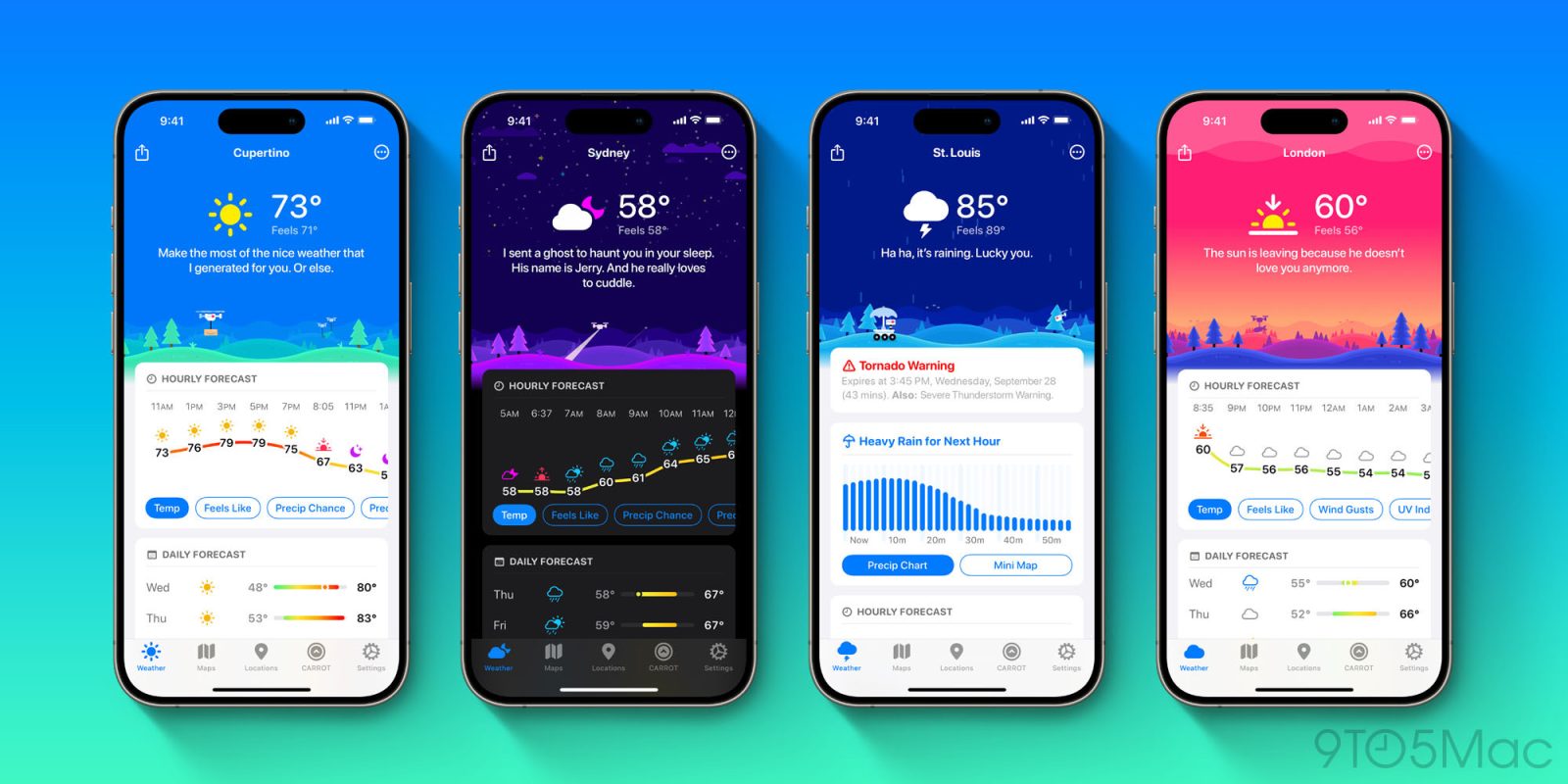 Carrot Weather update 6.0