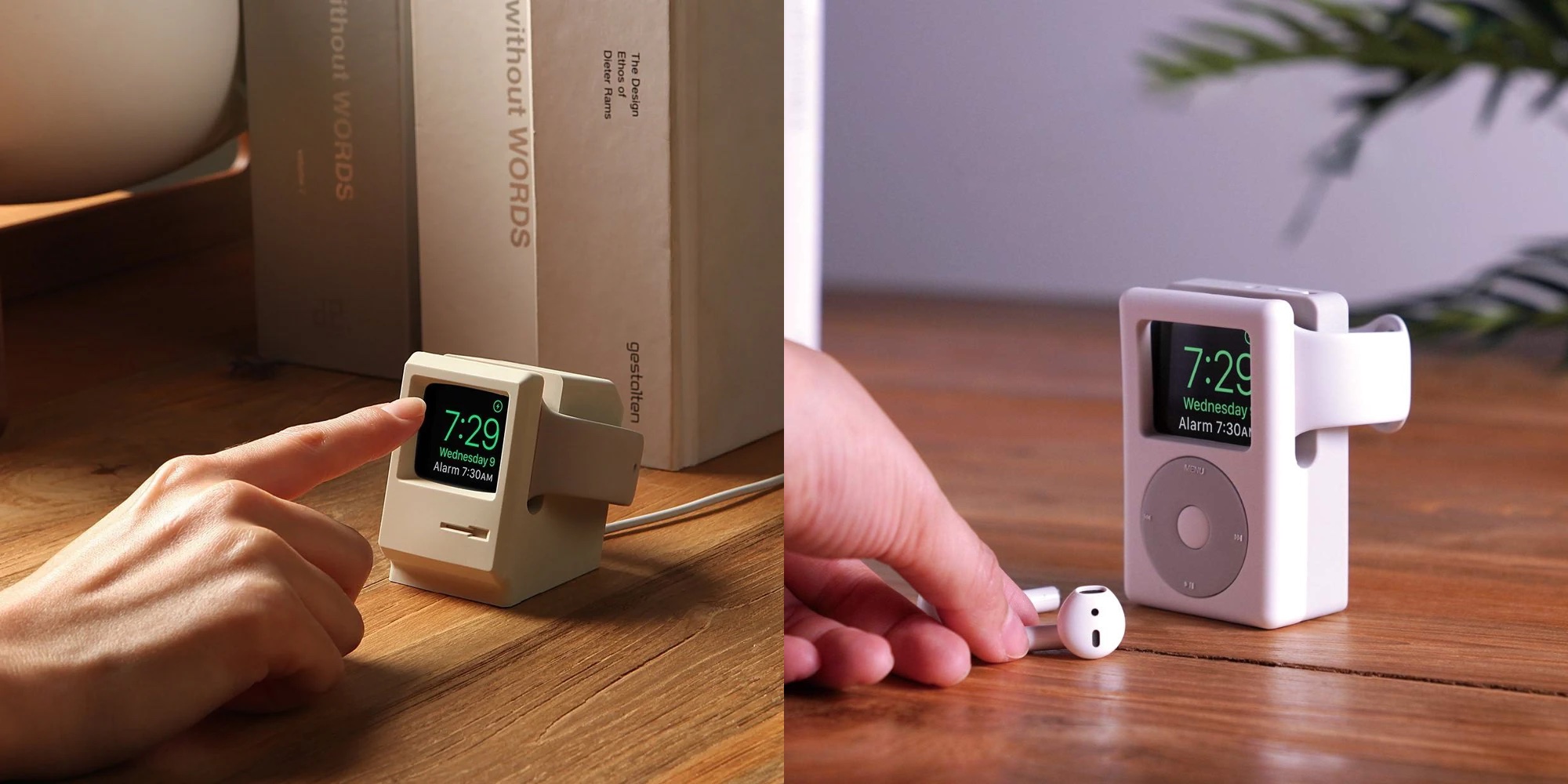 elago Apple Watch retro charging stands: Macintosh and iPod