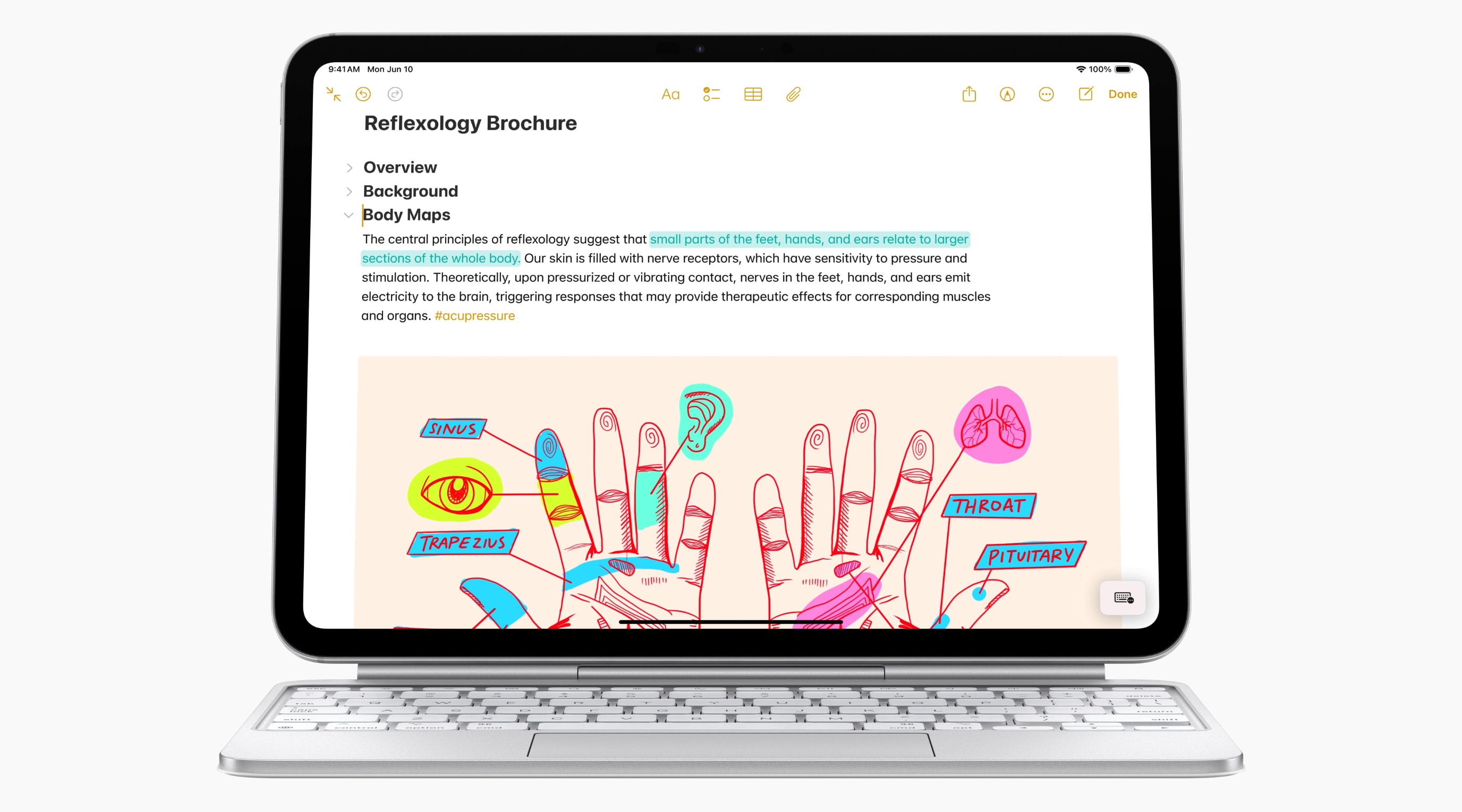 Highlights in iPadOS 18’s Notes app also