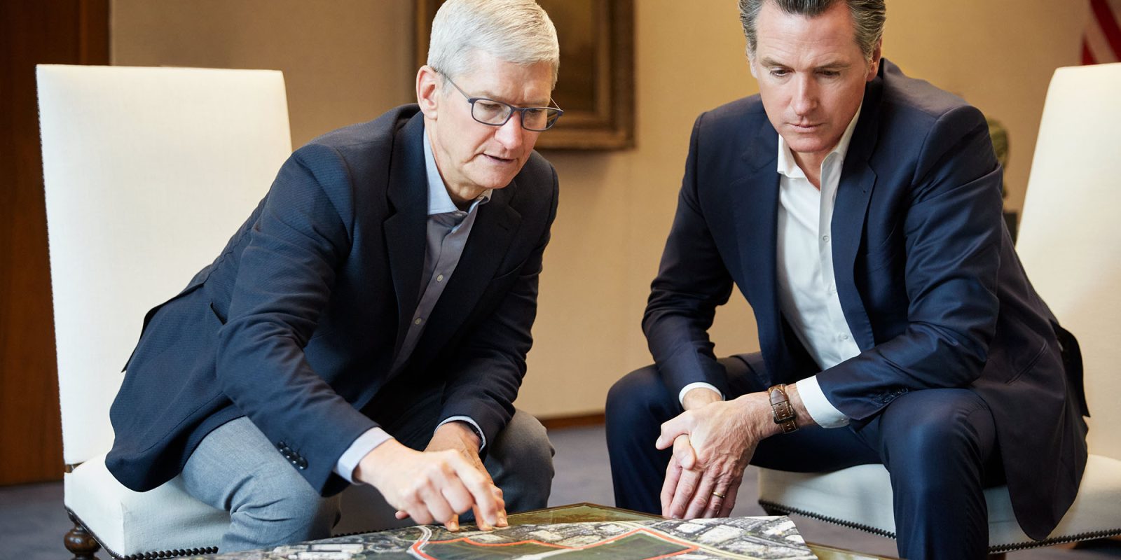 Bay Area Housing Innovation Fund | Tim Cook with California governor Gavin Newsom
