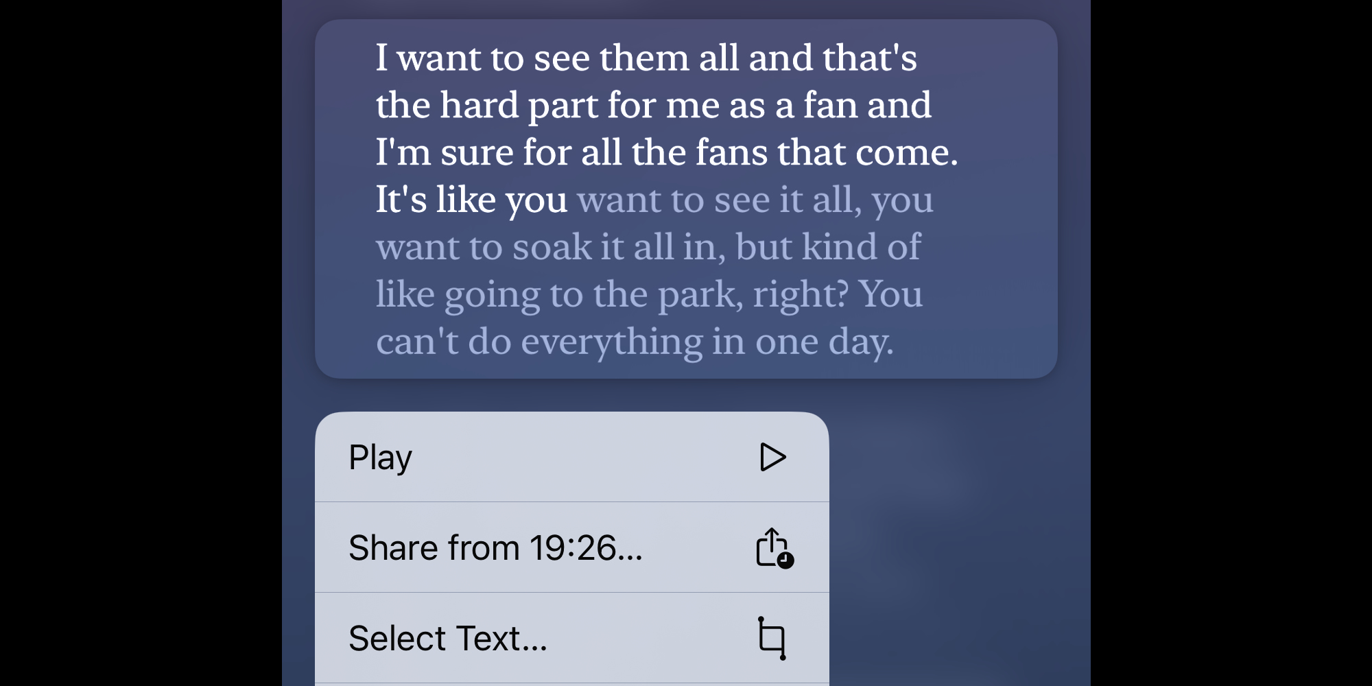 Sharing time stamped link Podcasts