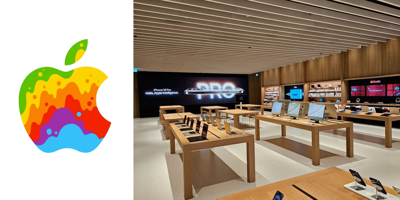 Belfast Apple Store opened today | Interior and stylized Apple logo