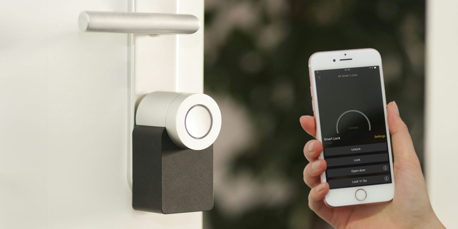 FTC expresses concern about software updates for smart devices | iPhone-controlled smart door lock shown