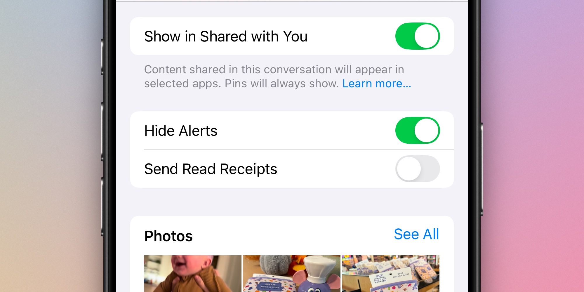 Messages Hide Alerts