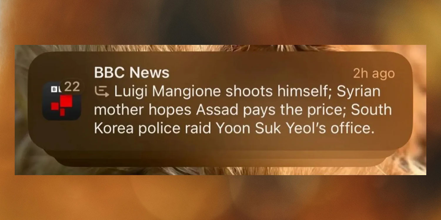 Apple Intelligence summary feature should be banned says RSF | Screengrab of false summary