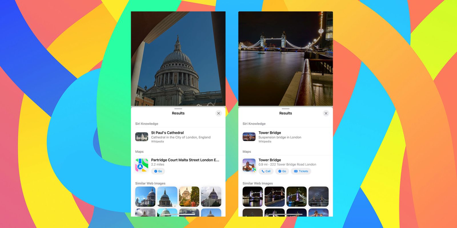 Enhanced Visual Search shares your photos with Apple by default | Screengrabs shown