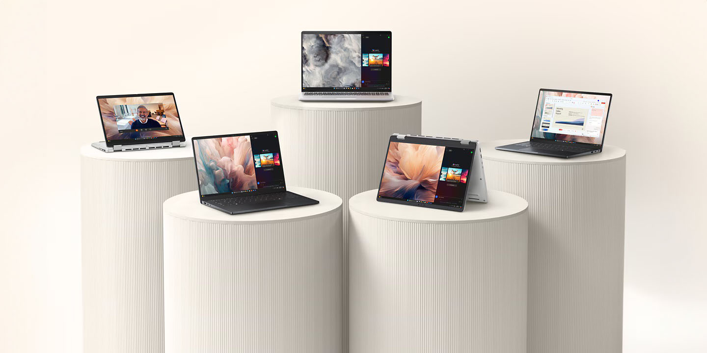 Dell mocked at its own press launch for copying Apple's naming convention | Promo photo of the laptop line-up