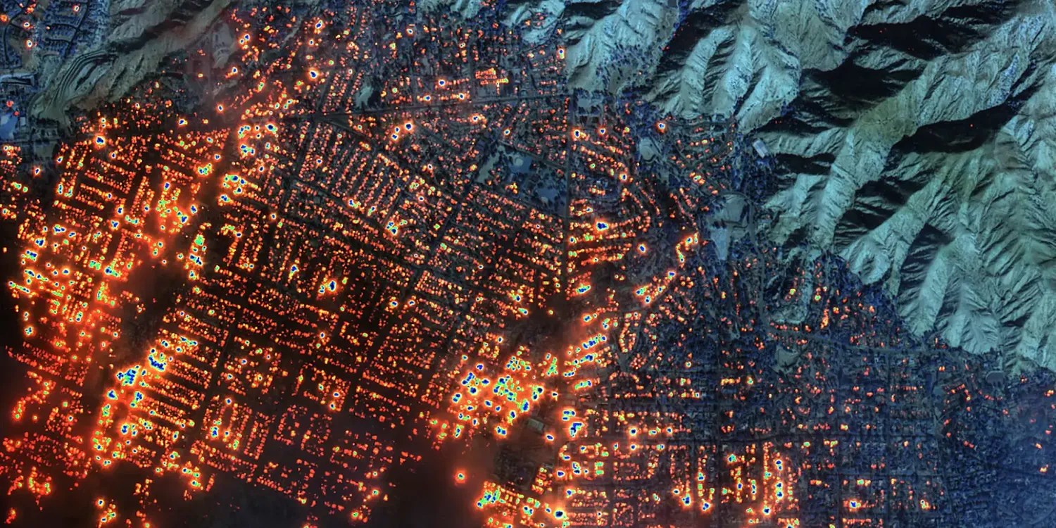 T-Mobile and Starlink team up to offer satellite texting in LA where cellular service is out | Wildfires seen from satellite