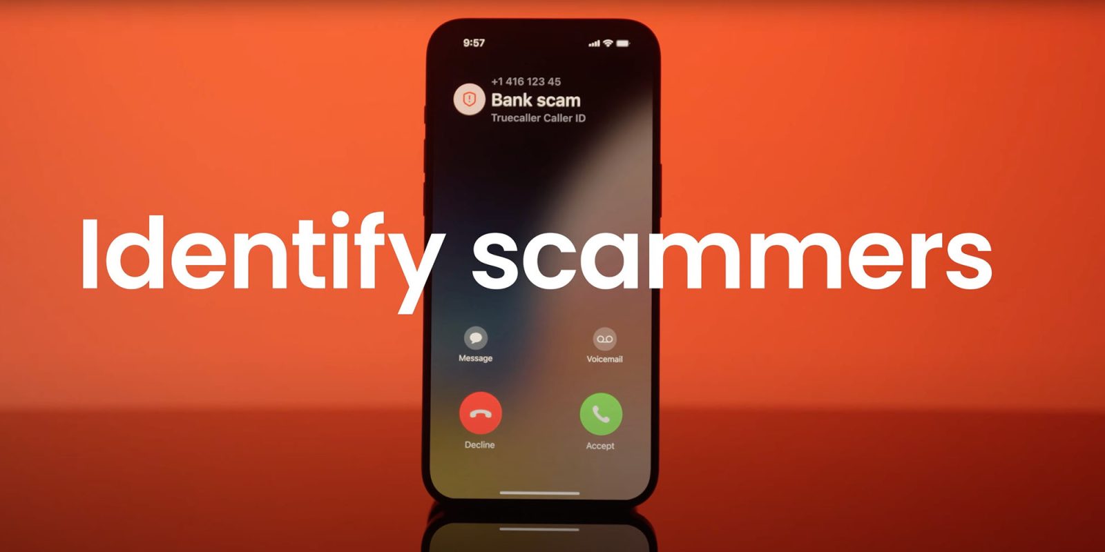 iOS 18.2 enables real-time spam and scam blocking in Truecaller app | Screengrab showing 'Bank scam'