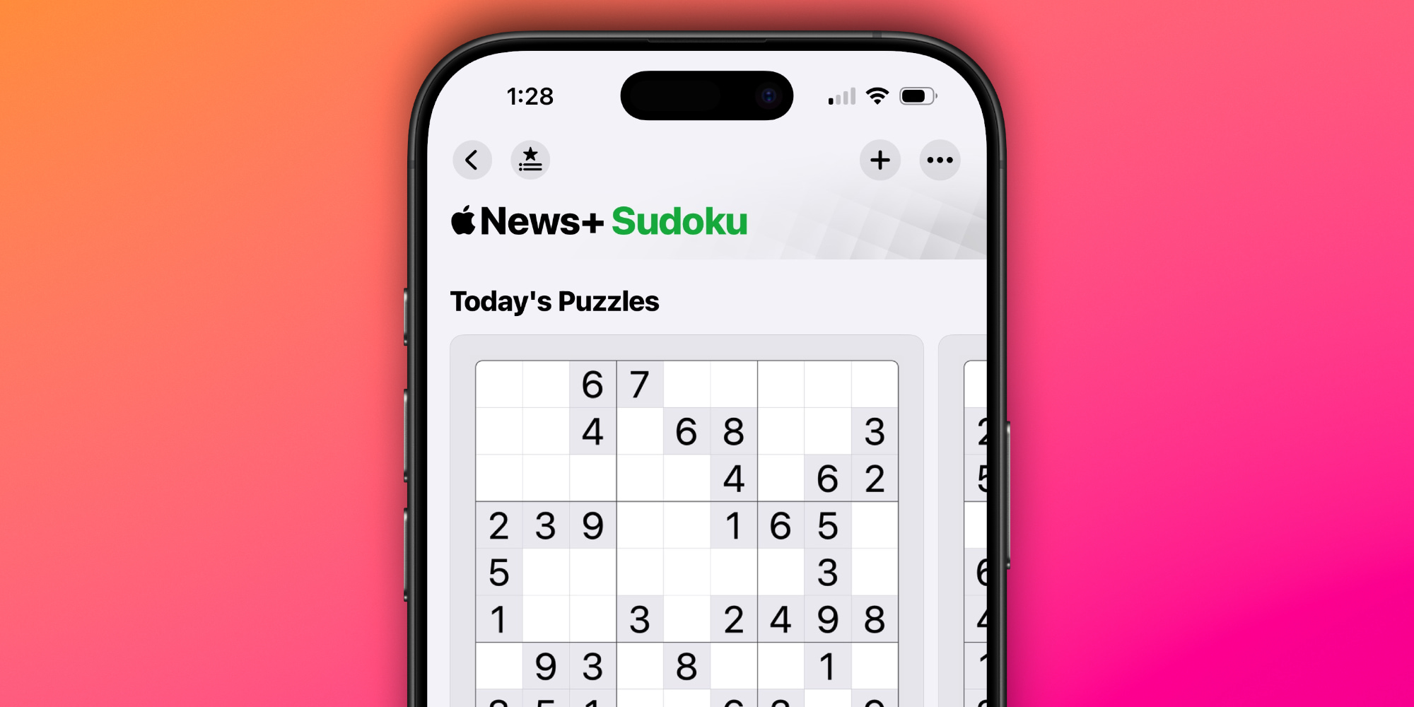 Sudoku Apple News+