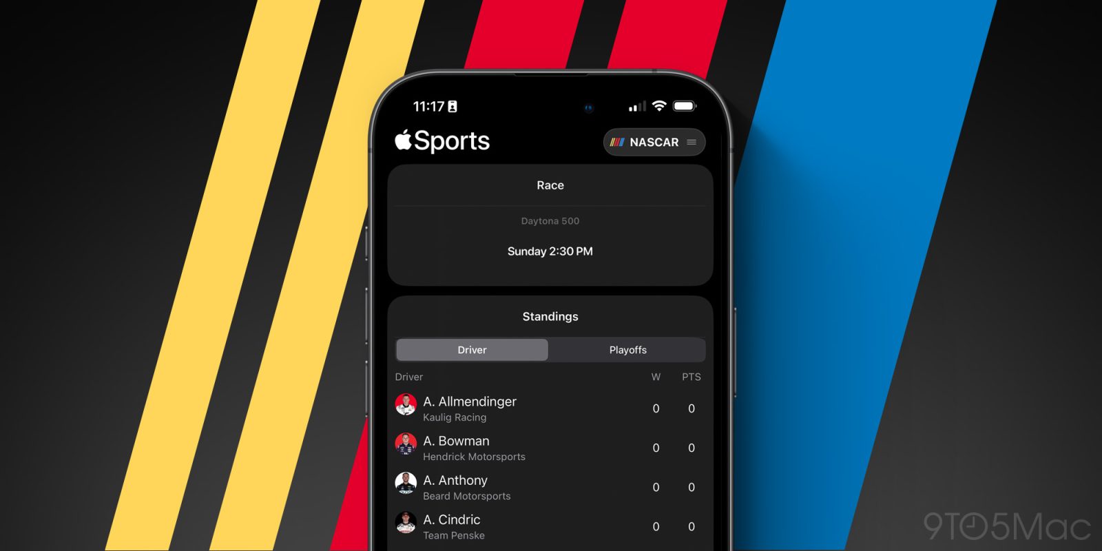 Apple Sports NASCAR