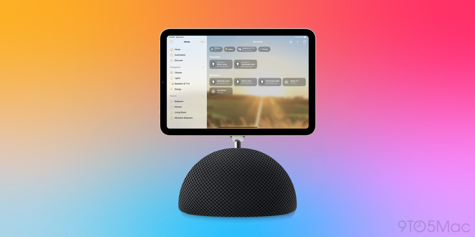 HomePad concept Home app