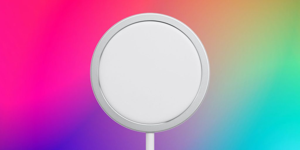 EU confirms Apple can make a portless iPhone without USB-C | MagSafe charger on colorful background