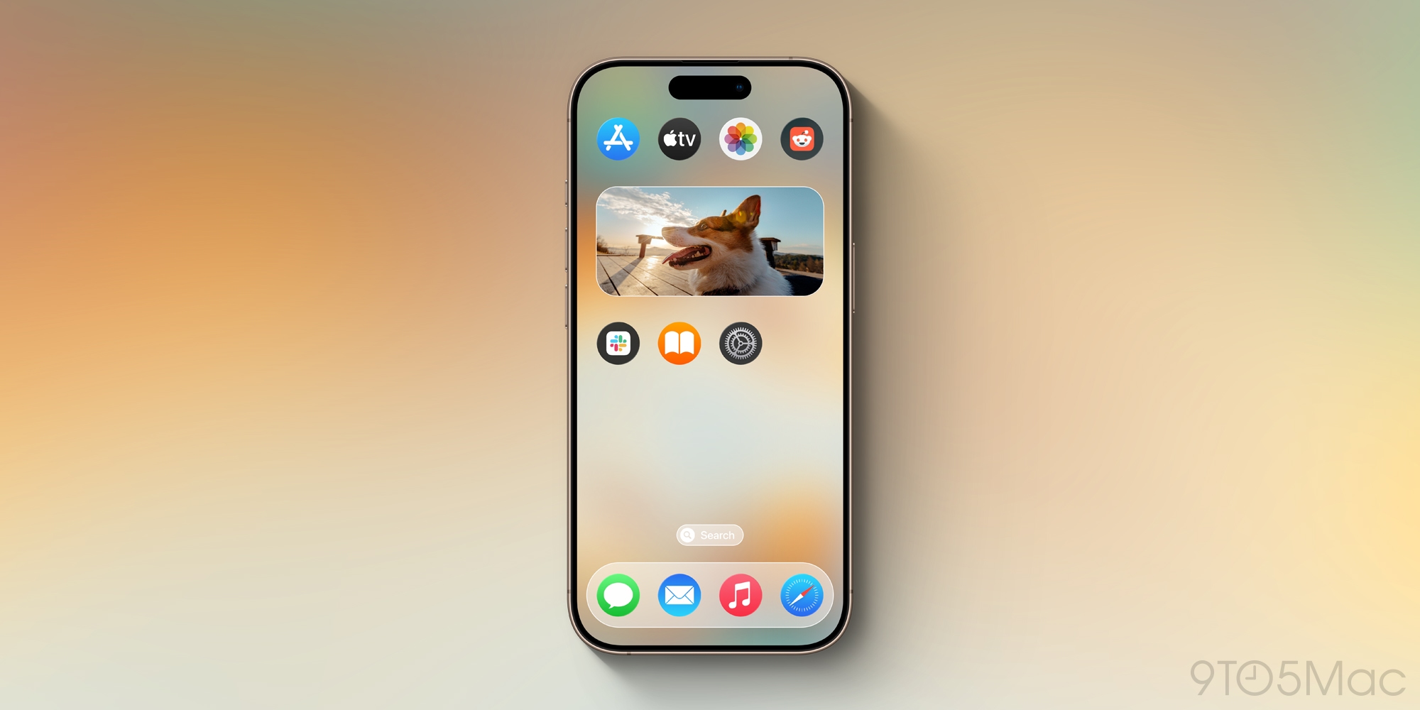 There's a small problem with changing app icons from squircles to circles in iOS 19 | 9to5Mac mockup of a home screen