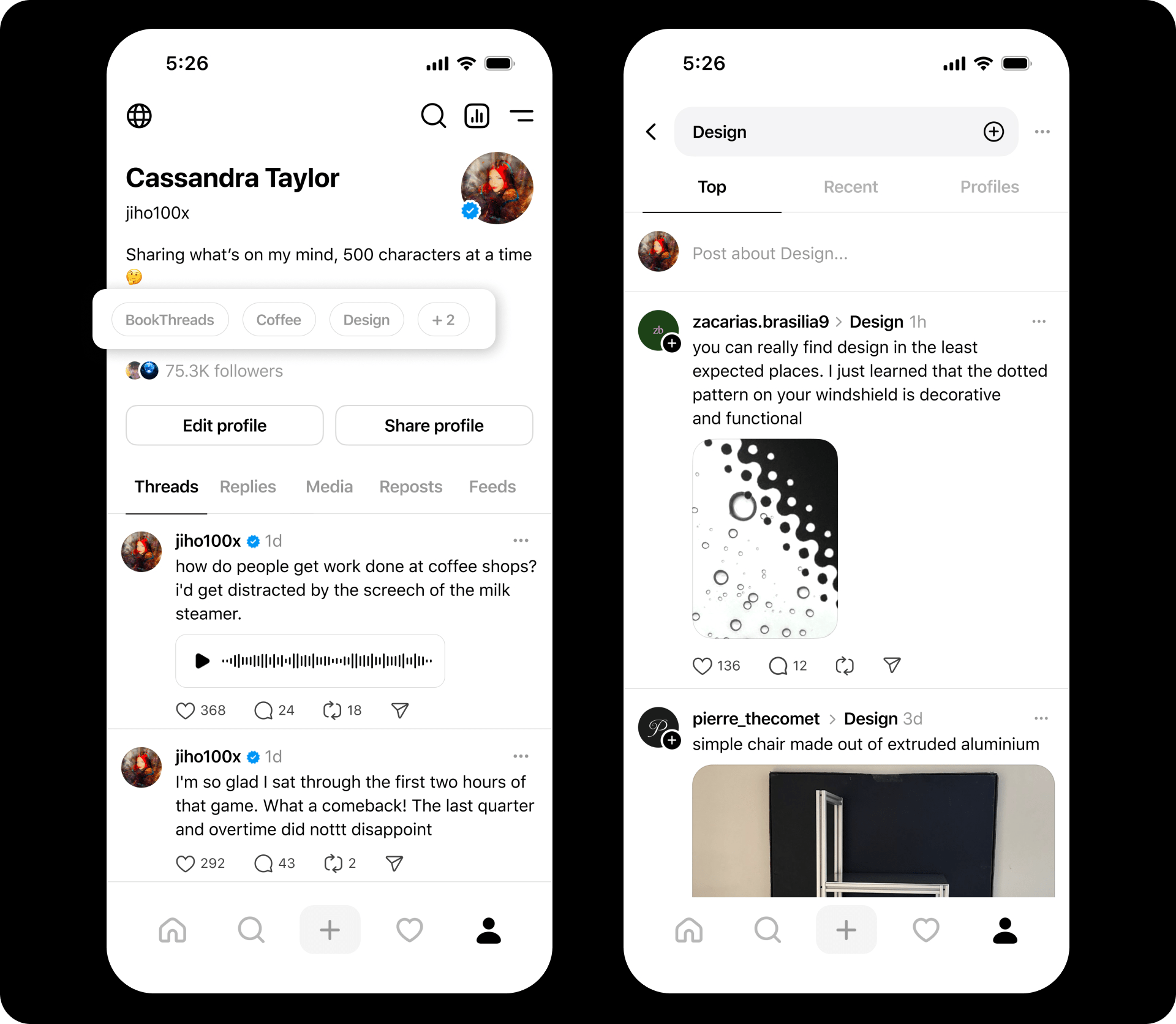 Threads adds topics to profiles and new options for managing posts