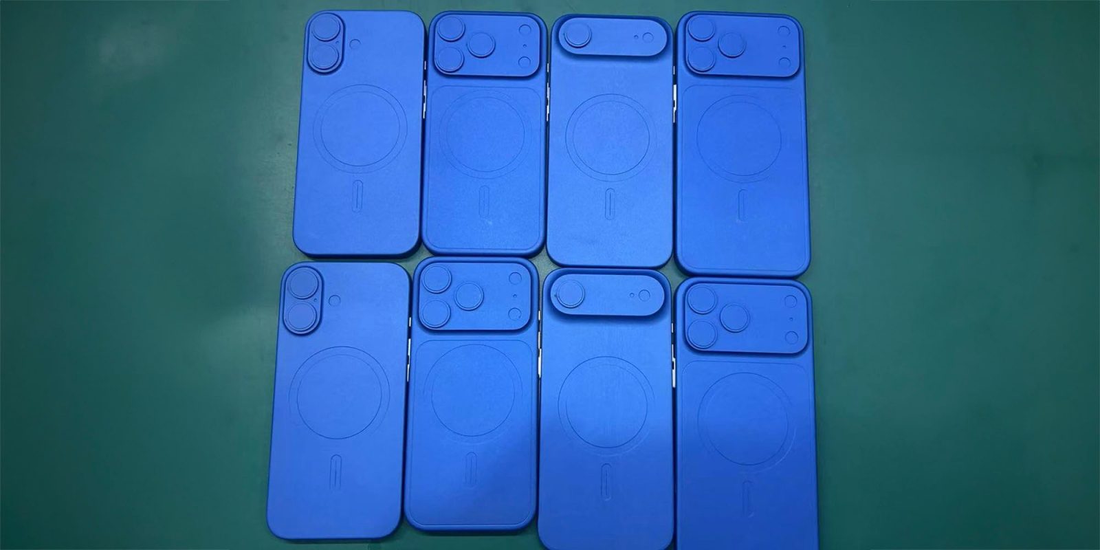 iPhone 17 dummy units indicate the metal and glass sections