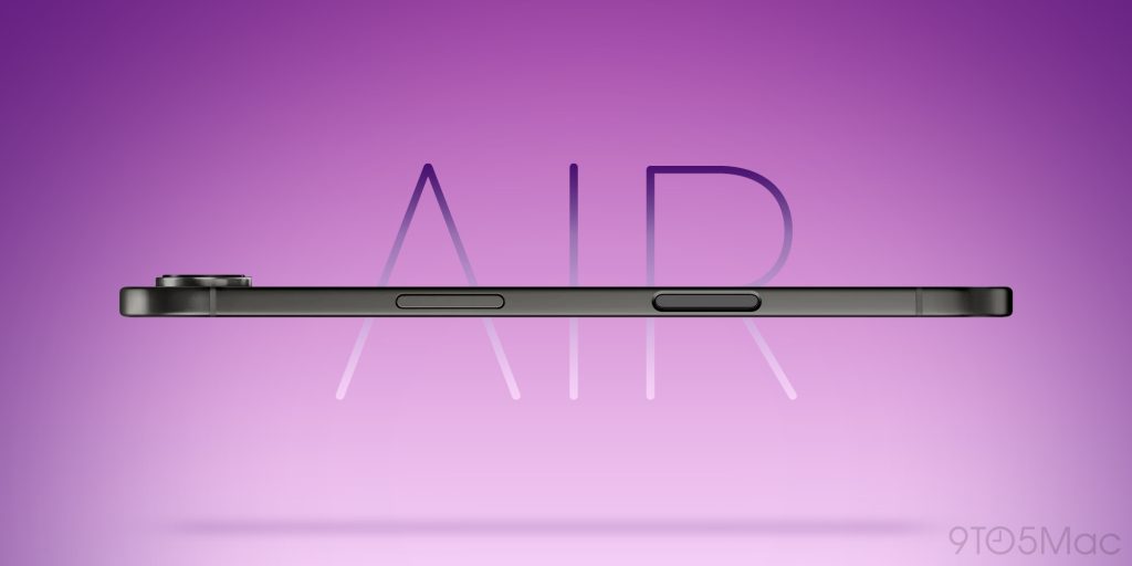 iPhone 17 Air mockup in Black