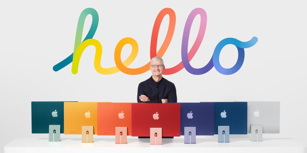 M1 iMac Tim Cook