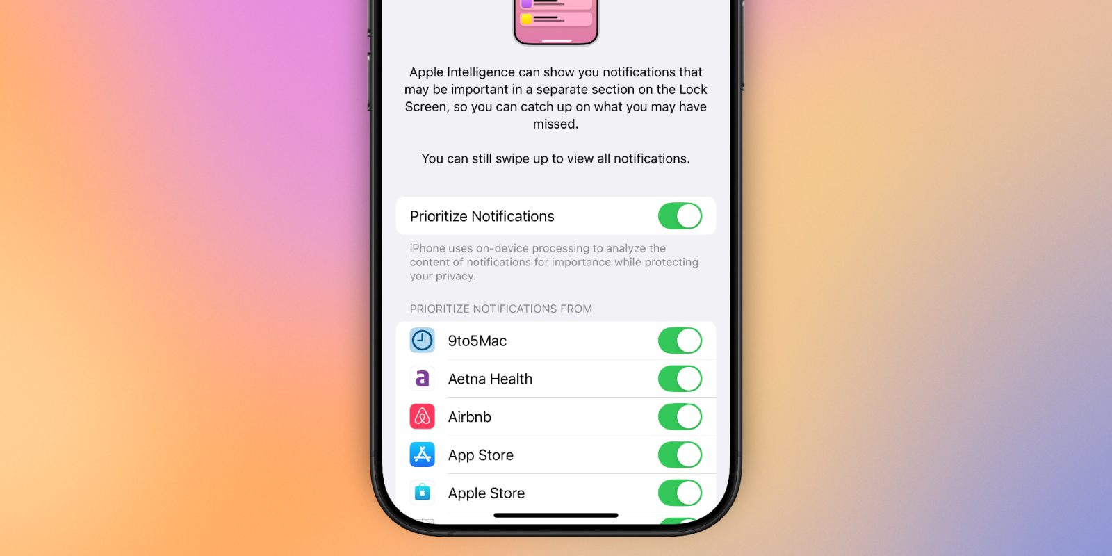 Priority Notifications iOS 18.4 beta 2