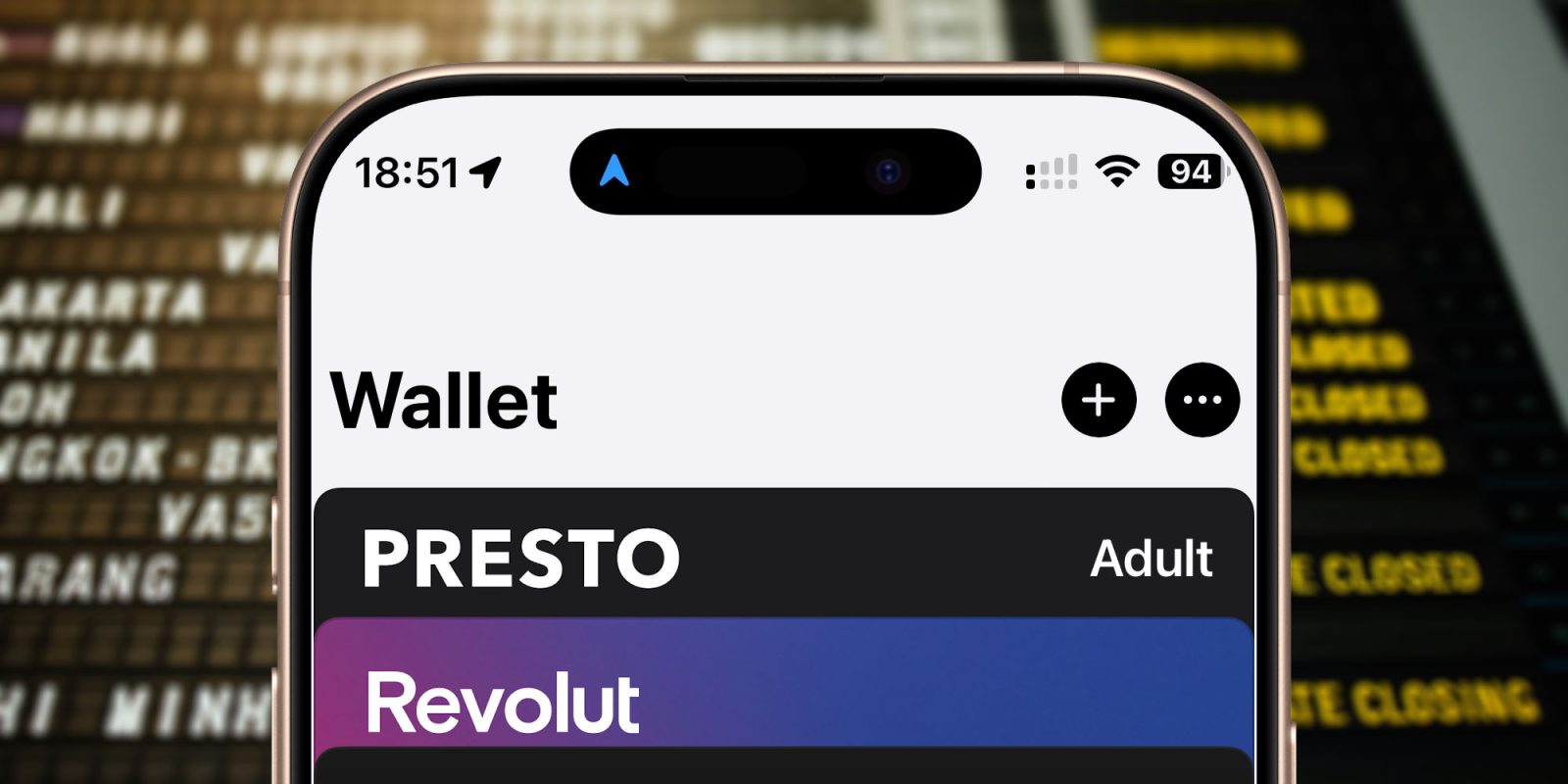 Adding transit cards direct from the Wallet app is a traveler's delight | Toronto's Presto card seen in the Wallet app