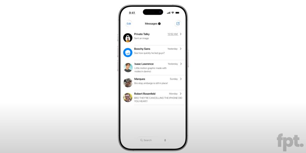 Messages iOS 19 Front Page Tech
