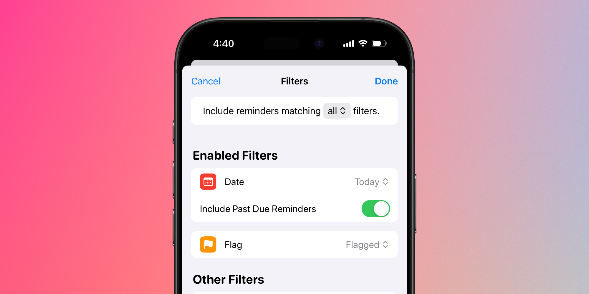 Reminders Smart List