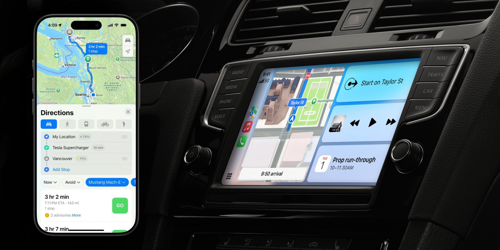 Apple Maps EV Routing