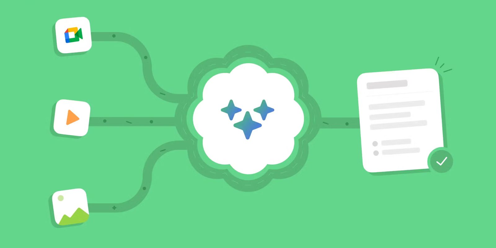 Evernote's illustration for their AI Transcribe tool