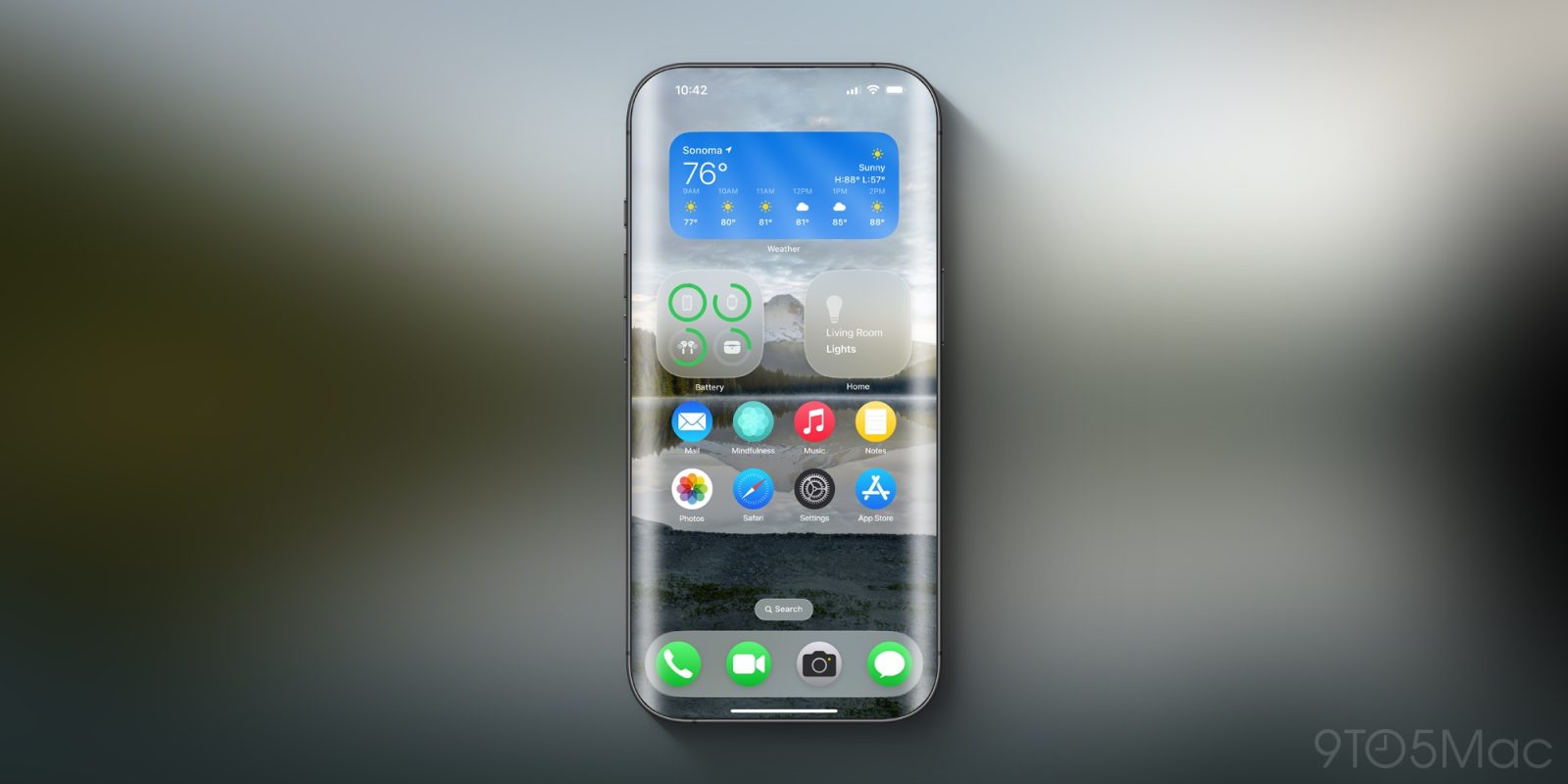 Leaker makes unlikely suggestion of under-screen selfie camera in iPhone 19 | Render of all-screen iPhone with no bezels