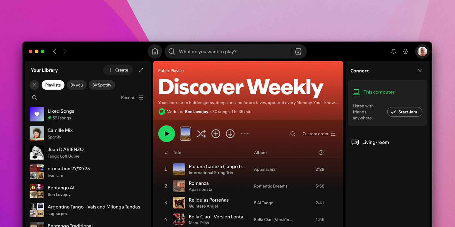 Spotify Discover Weekly gets personal update | Screengrab shown