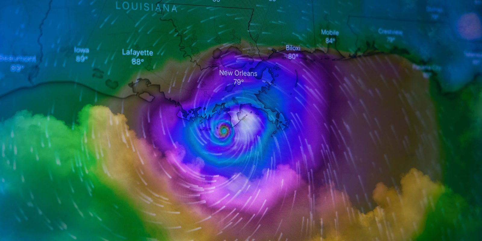 iOS 26 beta reveals there's another Apple app that will work via satellite | Satellite weather image of a hurricane