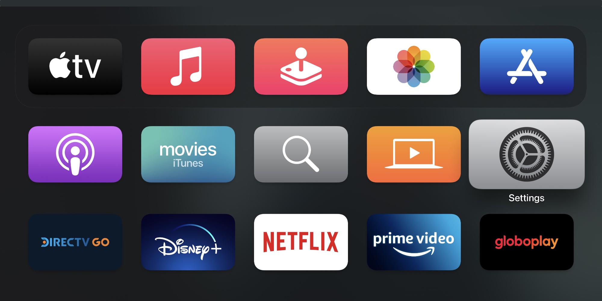 tvOS Home Screen