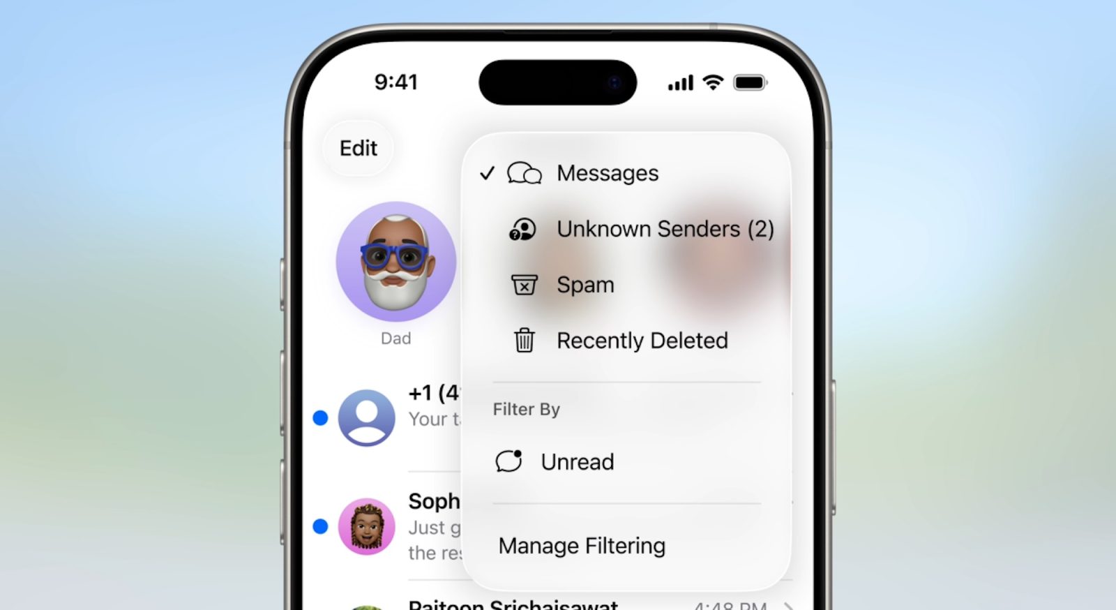 ios 26 unwanted senders messages