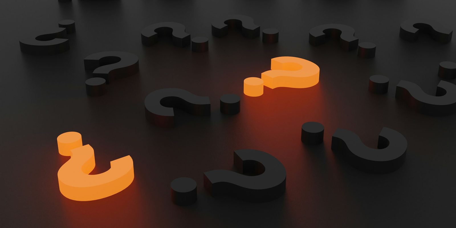 Apple's Answers team is a bigger deal than it might seem | Lots of dark question marks, with two of them lit up