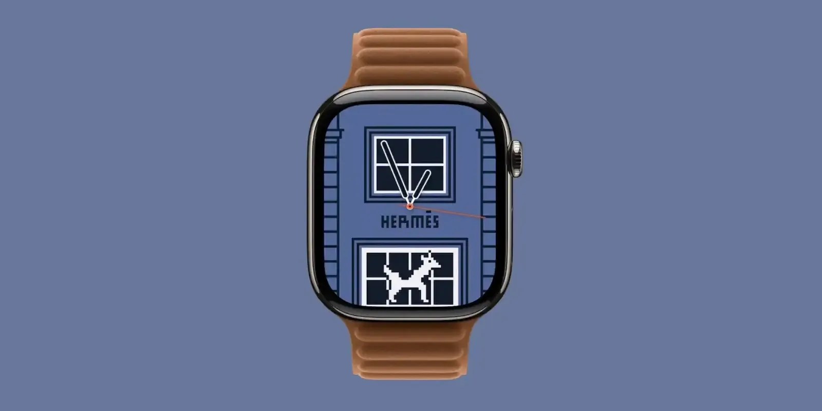 The new Apple Watch Hermès with Clarus the Dogcow | Screengrab shown