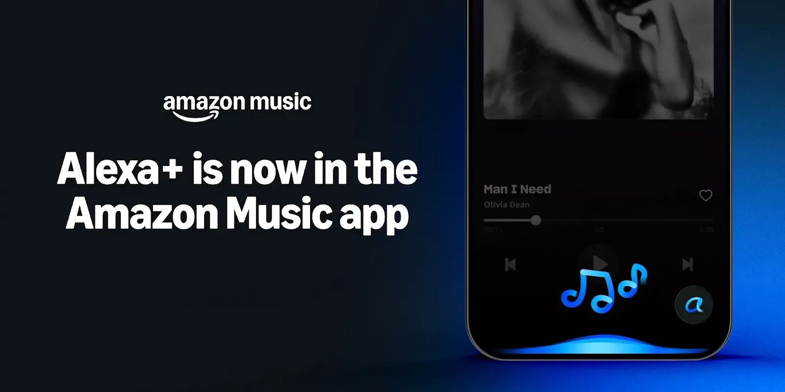 As we await a smarter Siri, Amazon brings Alexa+ to its iOS music app | Amazon promo graphic