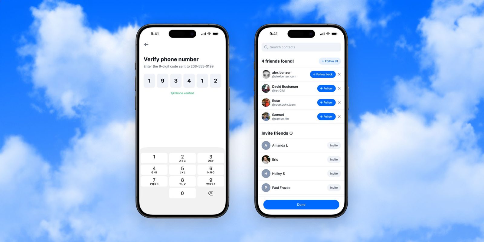 Bluesky launches 'privacy-first' method of uploading your contacts | Screengrabs shown