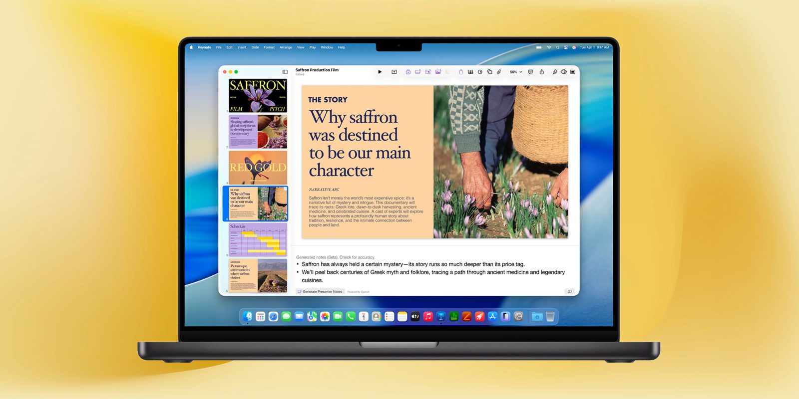 Pages, Numbers, Keynote (shown here on a Mac), and Freeform are becoming freemium apps