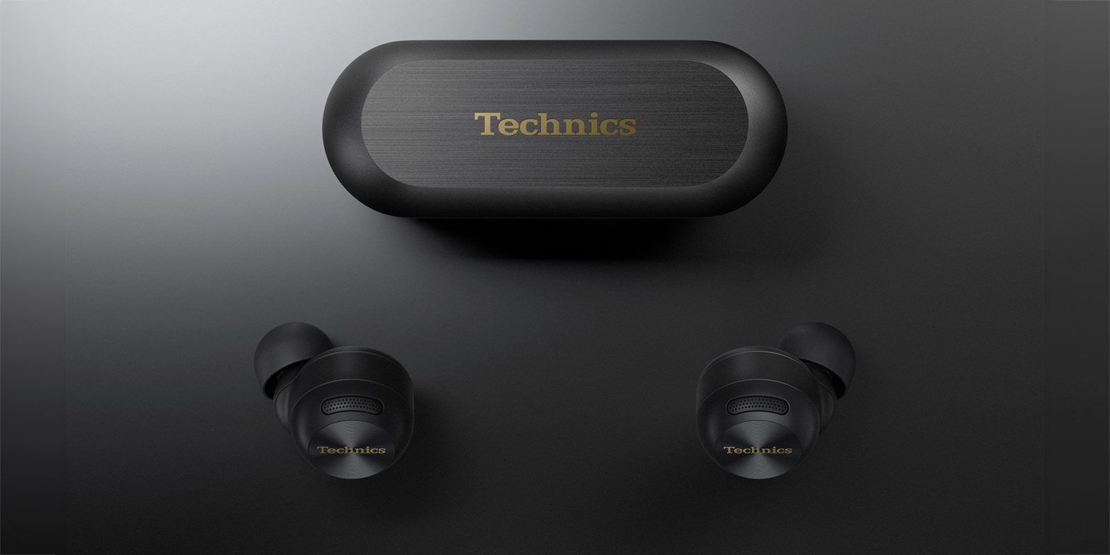 Technics EAH-AZ100 in-ear headphones shown here in black
