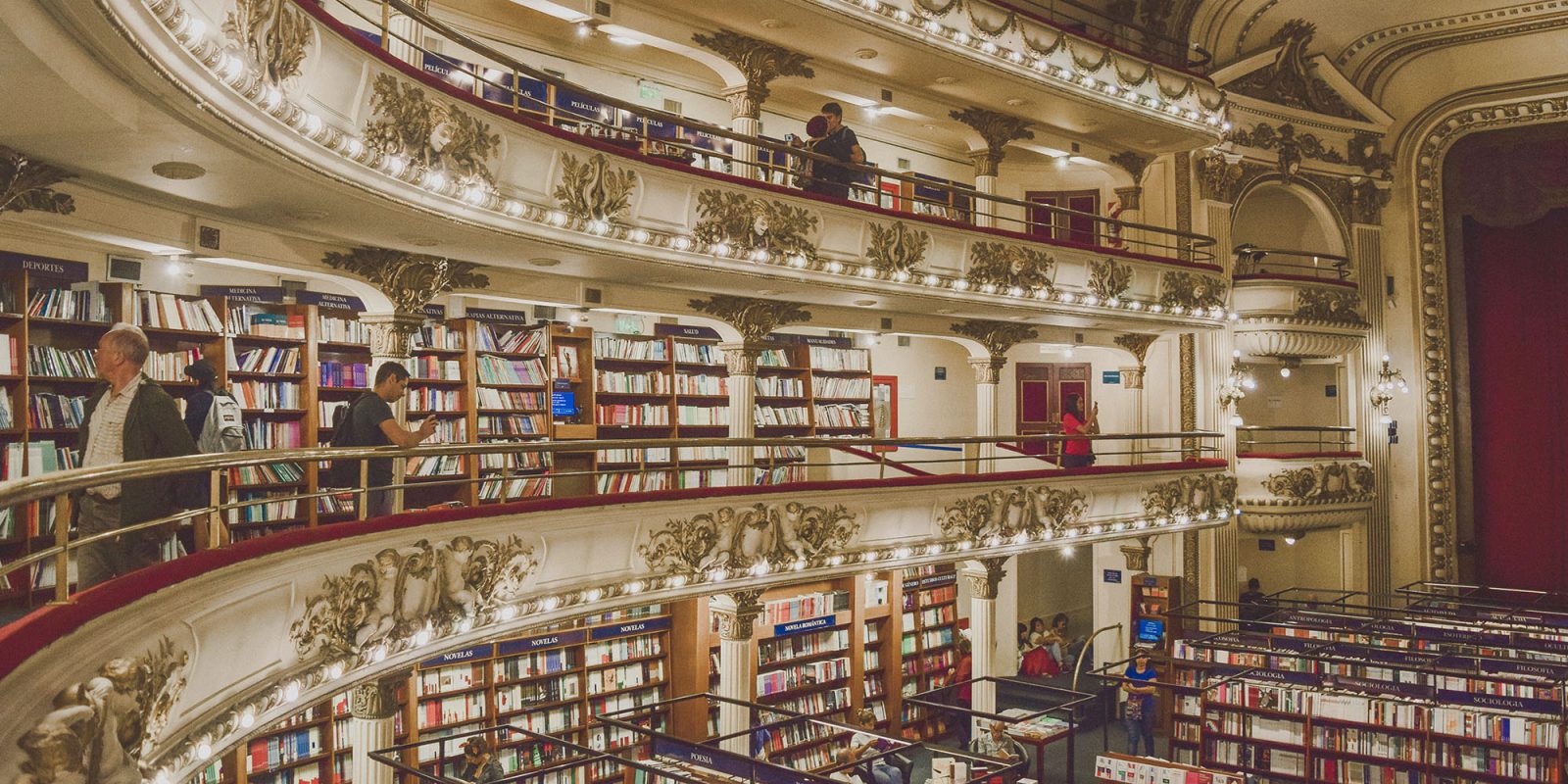 Spotify is about to start selling physical books for some reason | Photo shows the El Ateneo Grand Splendid in Buenos Aires, a theatre transformed into a bookstore